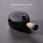 Black Ceramic Japanese Tea Pot 500ml