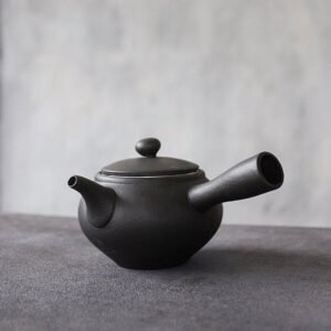Black Ceramic Kyusu Teapot  500ml