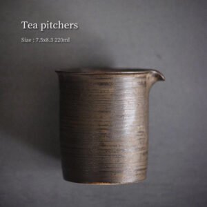 Japanese Rustic Iron Glazed Tea Pitcher 220ml