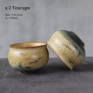 Set of 2 Clay Tea Bowl 70/100ml