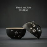 Set of 2 Antique Japanese Tea Bowl 45ml