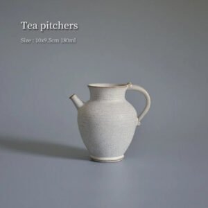 White Coarse Pottery Tea Pitcher Gong Dao Bei180ml