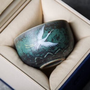Lotus Crane Tea Cup Tea Bowl 100ml