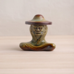 Ceramic Bodhidharma Straw Hat Tea Strainer