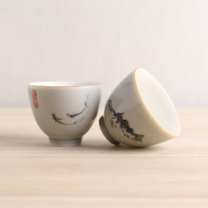 Chinese Ceramic Fish Tea Cups 130ml