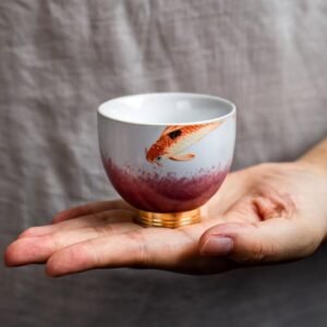Chinese Porcelain Fish Tea Cups 80ml