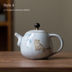 Cute Cat China Tea Pot 280ml