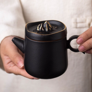 Gilded Black Clay Tea Pot 160ml