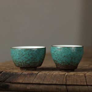 Green Porcelain Tea Cups 110ml