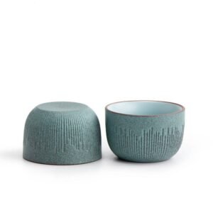 Set of 2 Japanese Vintage Green Ceramic Tea Cup 50ml