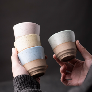 Set of 6 Japan Clay Tea Cups 110ml