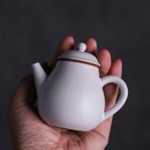 Small White Clay Tea Pot 90ml