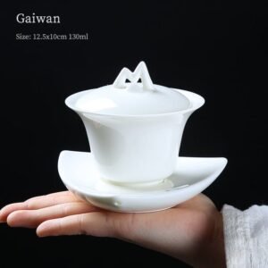 White Ceramic Gaiwan 130ml