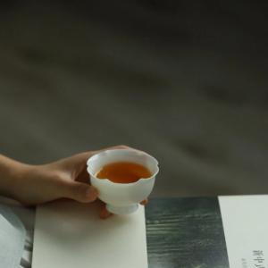 White Lotus Mini Porcelain Tea Cup 45ml