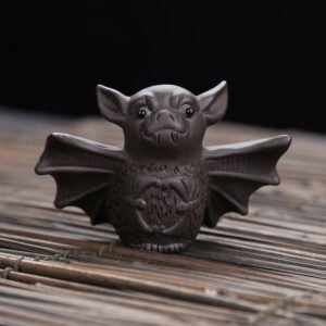 Handcrafted Chinese Lucky Bat Yixing Clay Tea Pet – Traditional Gongfu Tea Accessory