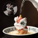 Color Changing Chinese Lion Dance Tea Pet Lucky Auspicious Fortune Tea Table Decor
