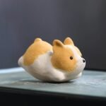Handmade Purple Clay Corgi Tea Pet – Cute Chinese Gongfu Tea Accessory for Home Decor
