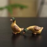 Handcrafted Ceramic Lucky Duck Tea Pet Set – 3 Adorable Postures for Gongfu Tea Ceremony