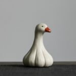 Handmade Purple Clay Garlic Duck Tea Pet | Cute Chinese Gongfu Tea Accessory