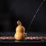 Handcrafted Ceramic Water-Spraying Gourd Frog Tea Pet - Good Fortune Symbol