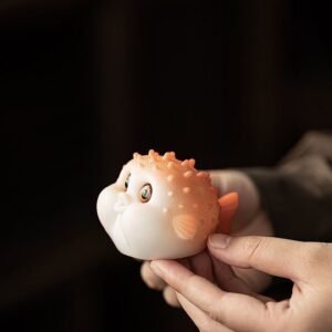 Color Changing Pufferfish Tea Pet, Cute Temperature Sensitive Tea Table Decor