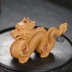 Handcrafted Yixing Zisha Chinese Dragon Tea Pet, Traditional Gongfu Tea Decor