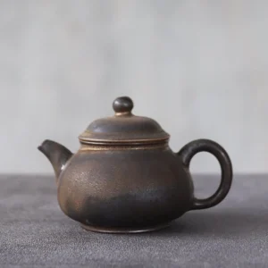front view of 100ml vintage chinese gongfu ceramic teapot