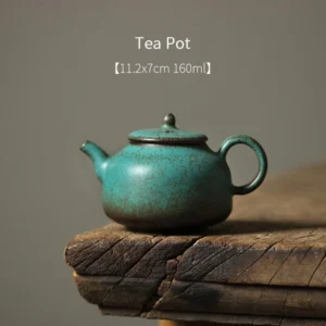 160ml handcrafted retro Chinese ceramic gongfu teapot full view