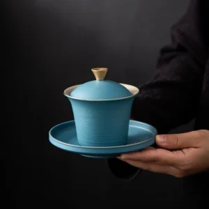180ml handcrafted ceramic gaiwan tea set