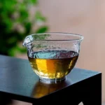 Full product view of 200ml hammered high borosilicate glass gong dao bei tea pitcher