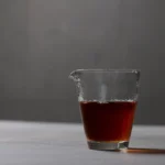 Full product view of 220ml hammered clear glass gong dao bei tea pitcher