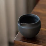 280ml matte volcanic rock clay minimalist ceramic Gong Dao Bei tea pitcher