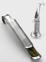 2-in-1 304 stainless steel loose leaf tea strainer with tea tong