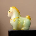 color changing horse tea pet light green original color with gold collar