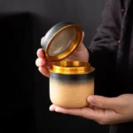 Gradient ceramic sealed tea jar collection with multiple styles