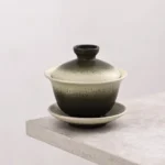 Handcrafted gradient porcelain gaiwan tea set 140ml full view