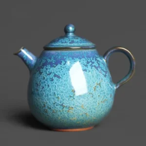 green blue kiln change chinese ceramic teapot 170ml full product view