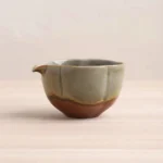 200ml green crackle glaze ceramic Gong Dao Bei tea fairness pitcher side view
