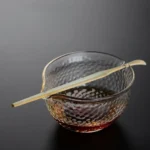 270ml hammered glass gong dao bei with amber tea inside
