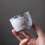 assortment of hand-painted 100ml chinese gongfu ceramic tea cups