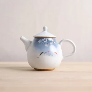 Style A hand-painted Chinese ceramic teapot 250ml front view