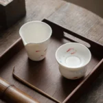 Hand-painted fish Gong Dao Bei tea pitcher with tea strainer full set