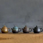 handcrafted 250ml traditional ceramic japanese teapot full view