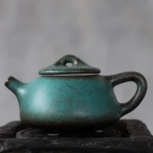 125ml handcrafted green ceramic shi piao teapot main view