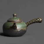 handcrafted green kyusu ceramic teapot 200ml main view