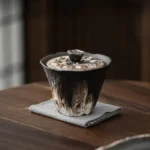 handcrafted 200ml lotus lid gaiwan tea set front view