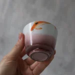 four styles of handcrafted porcelain koi fish tea cups 100ml