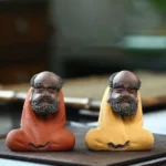handcrafted yixing purple clay bodhidharma zen tea pet yellow main view