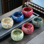 handmade 150ml jian zhan tea cup side view