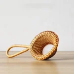 handmade antique bamboo loose leaf tea strainer full product view